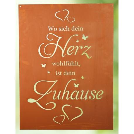 Wo Sich Dein Herz Wohlfuhlt Ist Dein Zuhause Spruch Schild Kaufen